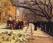 Theodore Robinson Beacon Street, Boston oil painting artist